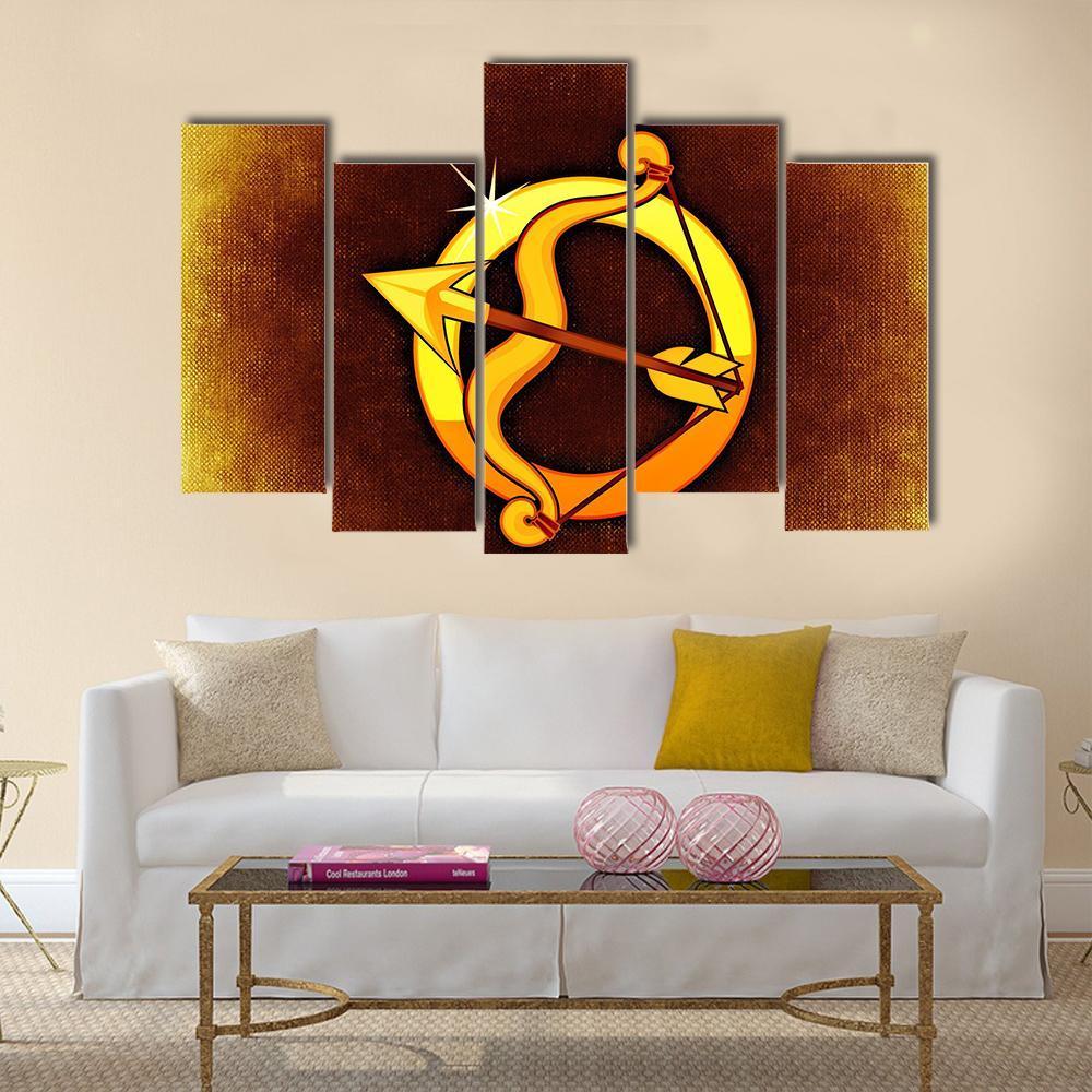 Sagittarius Horoscope Canvas Wall Art-5 Pop-Gallery Wrap-32" x 21"-Tiaracle