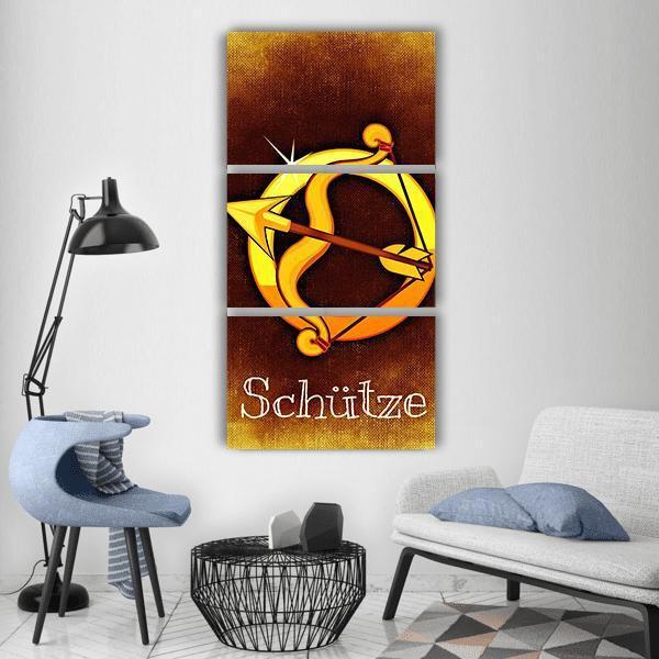 Sagittarius Horoscope Vertical Canvas Wall Art-3 Vertical-Gallery Wrap-12" x 25"-Tiaracle