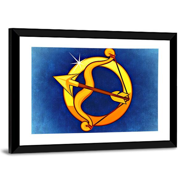 Sagittarius Zodiac Sign Canvas Wall Art-3 Horizontal-Gallery Wrap-25" x 16"-Tiaracle