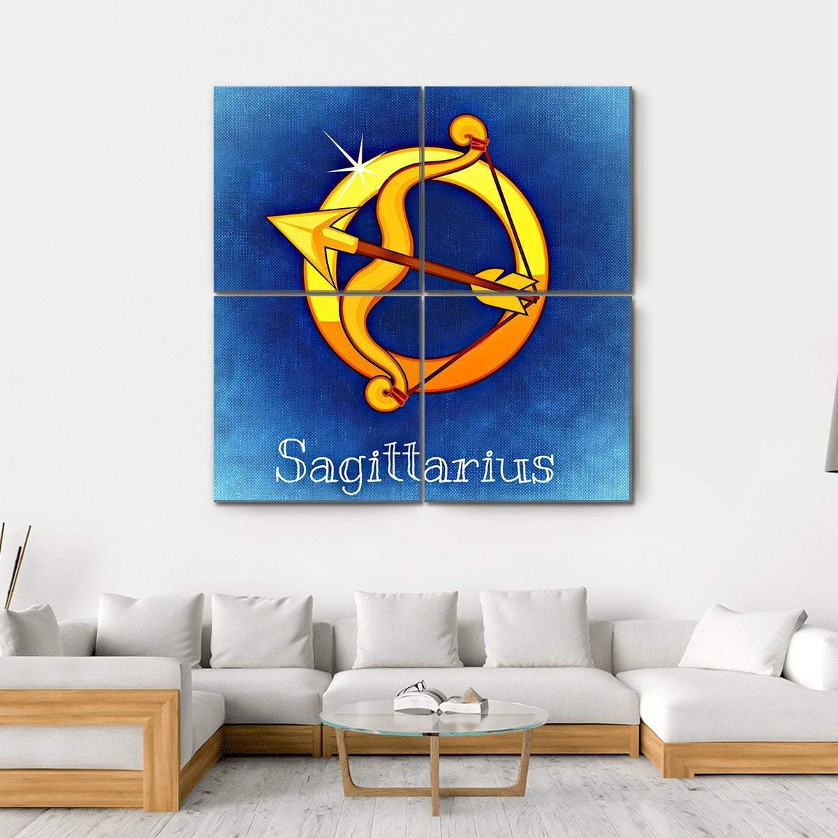 Sagittarius Zodiac Sign Canvas Wall Art-4 Square-Gallery Wrap-17" x 17"-Tiaracle