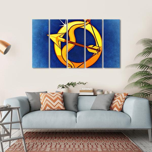 Sagittarius Zodiac Sign Canvas Wall Art-5 Horizontal-Gallery Wrap-22" x 12"-Tiaracle