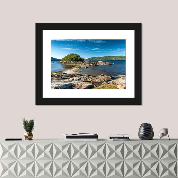 Saguenay Fjord In Canada Canvas Wall Art-1 Piece-Framed Print-20" x 16"-Tiaracle