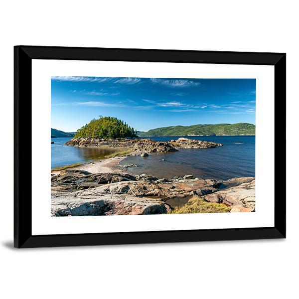 Saguenay Fjord In Canada Canvas Wall Art-3 Horizontal-Gallery Wrap-25" x 16"-Tiaracle