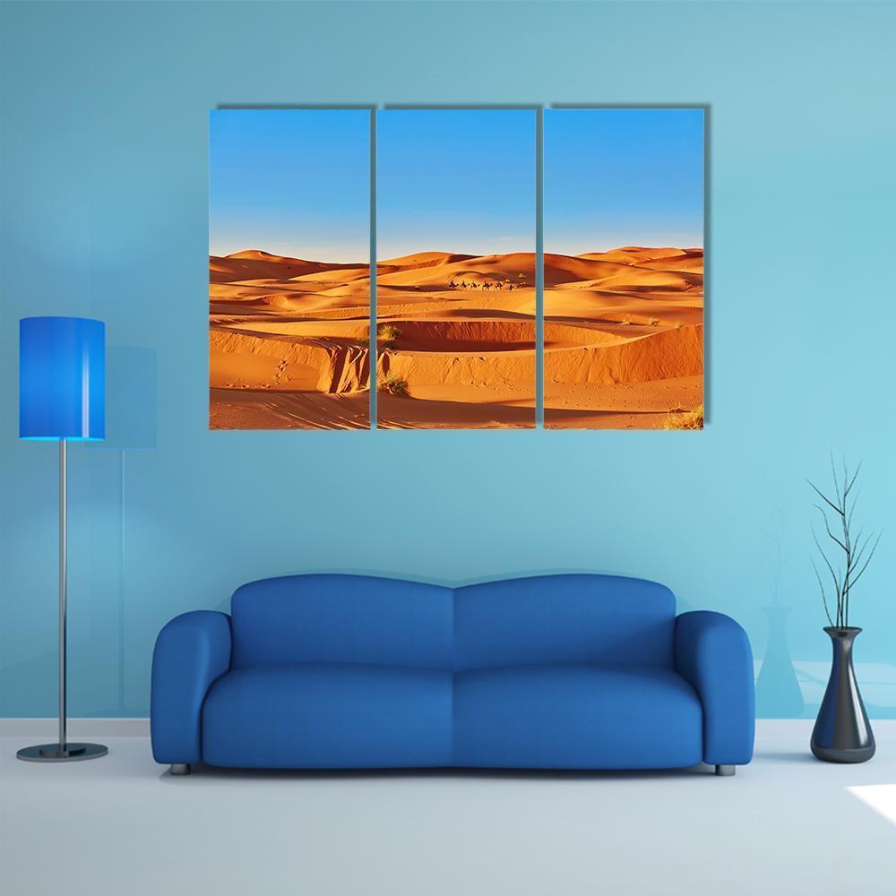 Sahara Desert Morocco Canvas Wall Art-3 Horizontal-Gallery Wrap-37" x 24"-Tiaracle