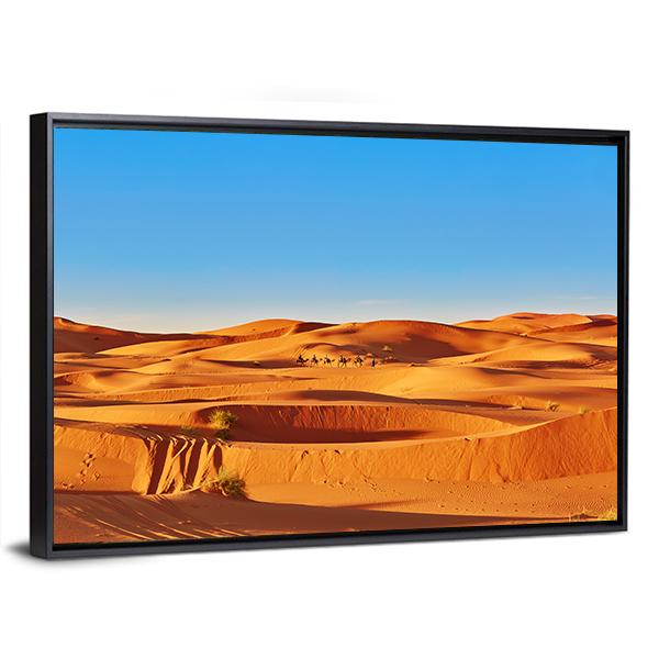 Sahara Desert Morocco Canvas Wall Art-3 Horizontal-Gallery Wrap-25" x 16"-Tiaracle