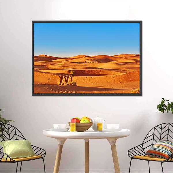 Sahara Desert Morocco Canvas Wall Art-3 Horizontal-Gallery Wrap-25" x 16"-Tiaracle