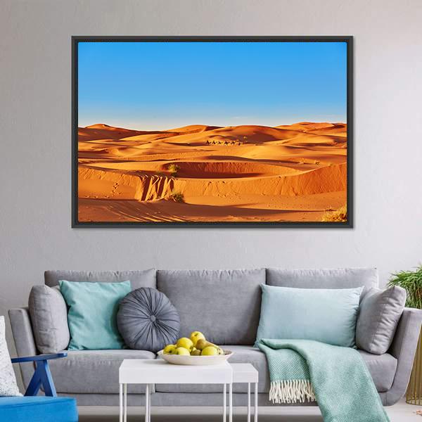 Sahara Desert Morocco Canvas Wall Art-3 Horizontal-Gallery Wrap-25" x 16"-Tiaracle