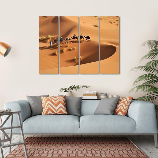 Sahara Desert Of Morocco Canvas Wall Art-4 Horizontal-Gallery Wrap-34" x 24"-Tiaracle