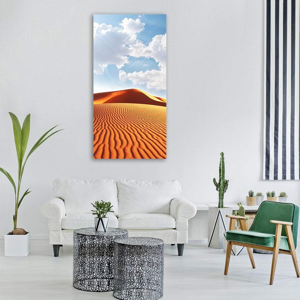 Sahara Desert Vertical Canvas Wall Art-1 Vertical-Gallery Wrap-12" x 24"-Tiaracle