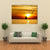 Sail Boat At Sea Sunset Canvas Wall Art-1 Piece-Gallery Wrap-48" x 32"-Tiaracle