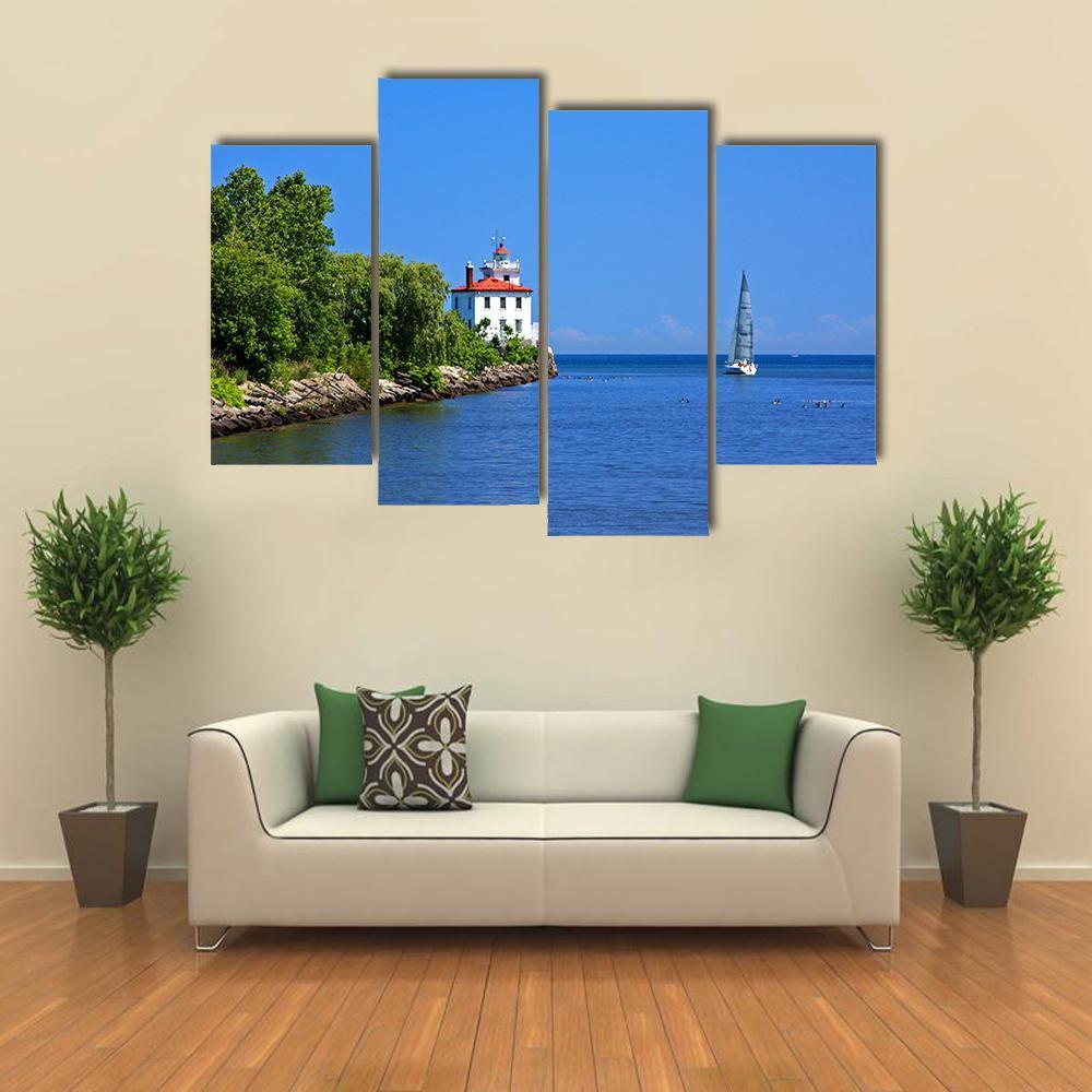 Sailing Lake Erie Canvas Wall Art-4 Pop-Gallery Wrap-50" x 32"-Tiaracle