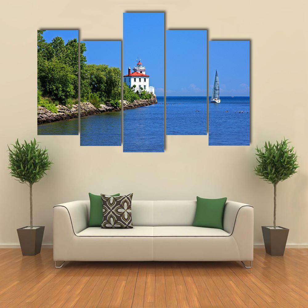 Sailing Lake Erie Canvas Wall Art-5 Pop-Gallery Wrap-47" x 32"-Tiaracle