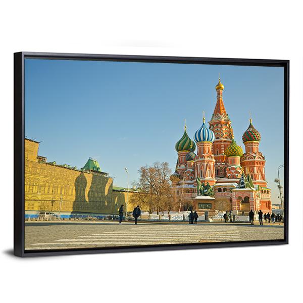 Saint Basil's Cathedral Canvas Wall Art-3 Horizontal-Gallery Wrap-25" x 16"-Tiaracle