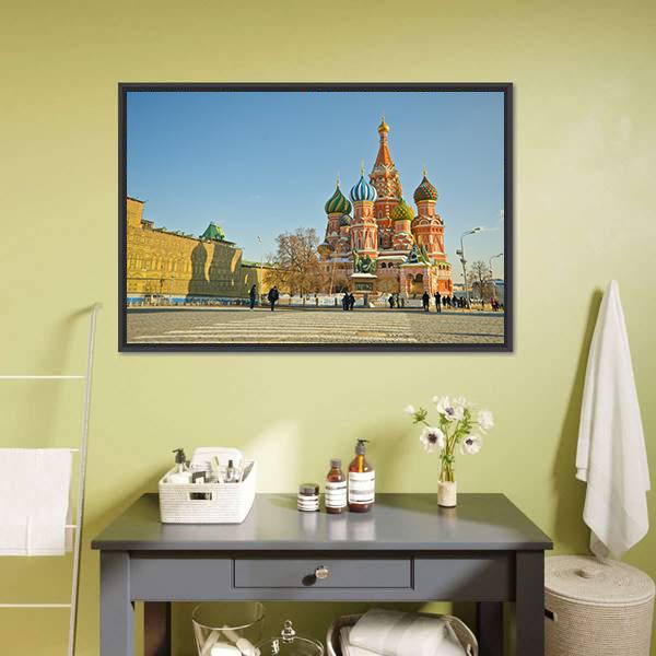 Saint Basil's Cathedral Canvas Wall Art-3 Horizontal-Gallery Wrap-25" x 16"-Tiaracle