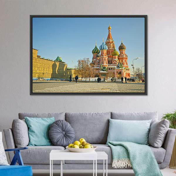 Saint Basil's Cathedral Canvas Wall Art-3 Horizontal-Gallery Wrap-25" x 16"-Tiaracle