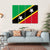 Saint Kitts And Nevis Flag Canvas Wall Art-1 Piece-Gallery Wrap-36" x 24"-Tiaracle