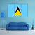 Saint Lucia Flag Canvas Wall Art-4 Pop-Gallery Wrap-50" x 32"-Tiaracle