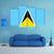 Saint Lucia Flag Canvas Wall Art-4 Pop-Gallery Wrap-50" x 32"-Tiaracle