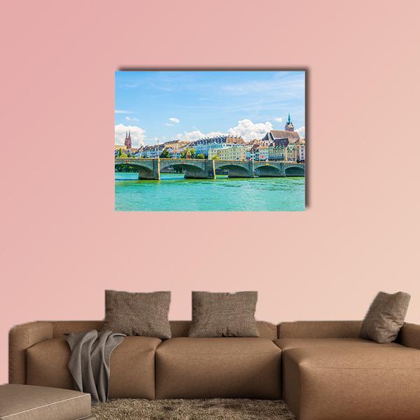 Saint Martin Church In Basel Switzerland Canvas Wall Art-1 Piece-Gallery Wrap-48" x 32"-Tiaracle