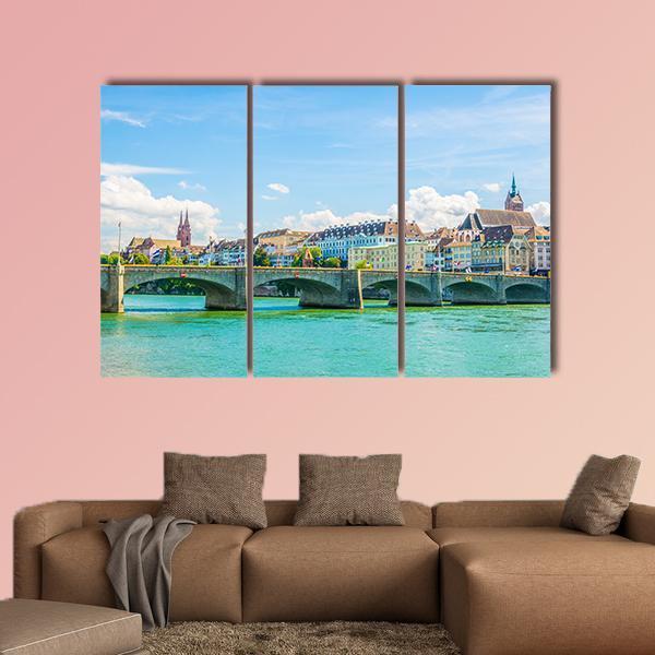 Saint Martin Church In Basel Switzerland Canvas Wall Art-3 Horizontal-Gallery Wrap-25" x 16"-Tiaracle
