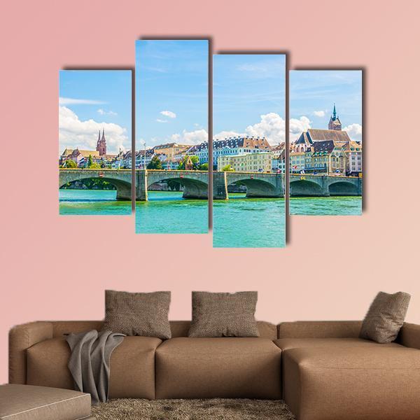 Saint Martin Church In Basel Switzerland Canvas Wall Art-4 Pop-Gallery Wrap-50" x 32"-Tiaracle