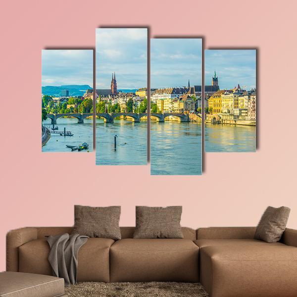 Saint Martin Church In Switzerland Canvas Wall Art-4 Pop-Gallery Wrap-50" x 32"-Tiaracle