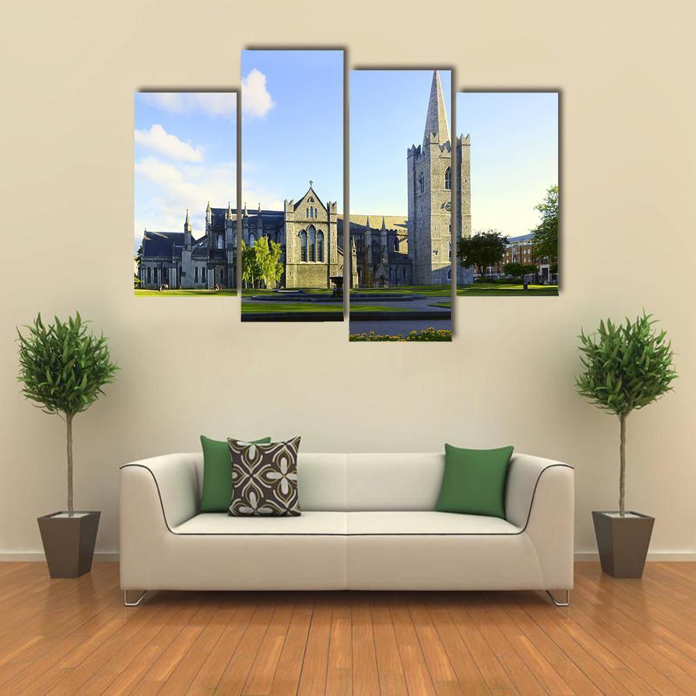 Saint Patrick Cathedral In Dublin Canvas Wall Art-4 Pop-Gallery Wrap-50" x 32"-Tiaracle