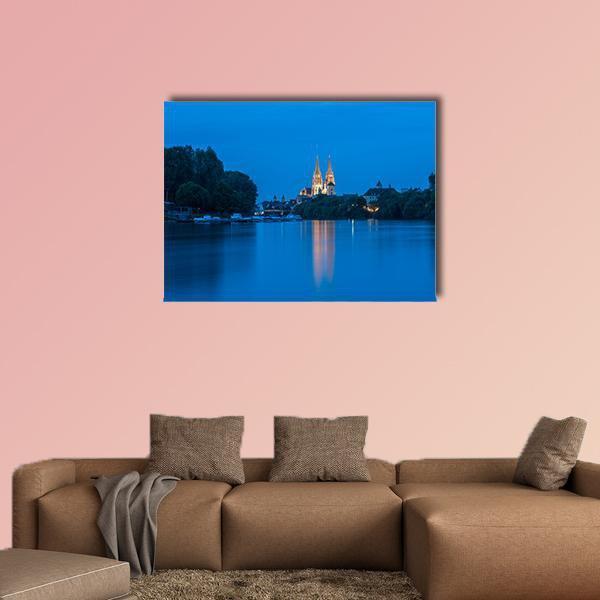 Saint Peter Cathedral At Blue Hour Canvas Wall Art-4 Pop-Gallery Wrap-50" x 32"-Tiaracle