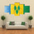 Saint Vincent And The Grenadines Flag Canvas Wall Art-5 Pop-Gallery Wrap-47" x 32"-Tiaracle