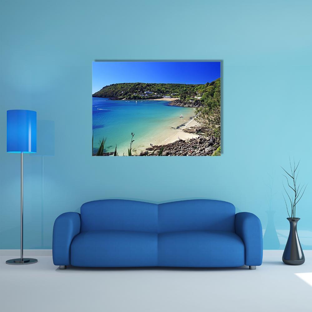 Salcombe Ria In South Devon Canvas Wall Art-1 Piece-Gallery Wrap-48" x 32"-Tiaracle