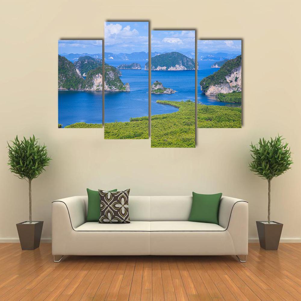 Samed Nang Chee Viewpoint Canvas Wall Art-4 Pop-Gallery Wrap-50" x 32"-Tiaracle