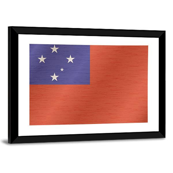 Samoa Flag Canvas Wall Art-3 Horizontal-Gallery Wrap-25" x 16"-Tiaracle