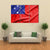 Samoa Flag On Silk Texture Canvas Wall Art-1 Piece-Gallery Wrap-48" x 32"-Tiaracle