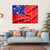 Samoa Flag On Silk Texture Canvas Wall Art-4 Horizontal-Gallery Wrap-34" x 24"-Tiaracle