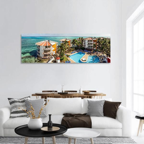 San Andres Island In Colombia Panoramic Canvas Wall Art-1 Piece-36" x 12"-Tiaracle