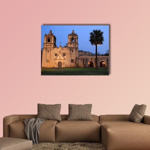 San Antonio Missions National Historical Park In Texas Canvas Wall Art-1 Piece-Gallery Wrap-48" x 32"-Tiaracle