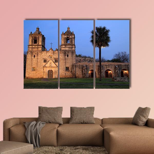 San Antonio Missions National Historical Park In Texas Canvas Wall Art-3 Horizontal-Gallery Wrap-37" x 24"-Tiaracle