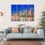 San Diego Downtown Cityscape At Night Canvas Wall Art-4 Horizontal-Gallery Wrap-34" x 24"-Tiaracle