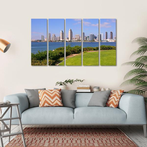 San Diego Skyline Canvas Wall Art-5 Horizontal-Gallery Wrap-22" x 12"-Tiaracle