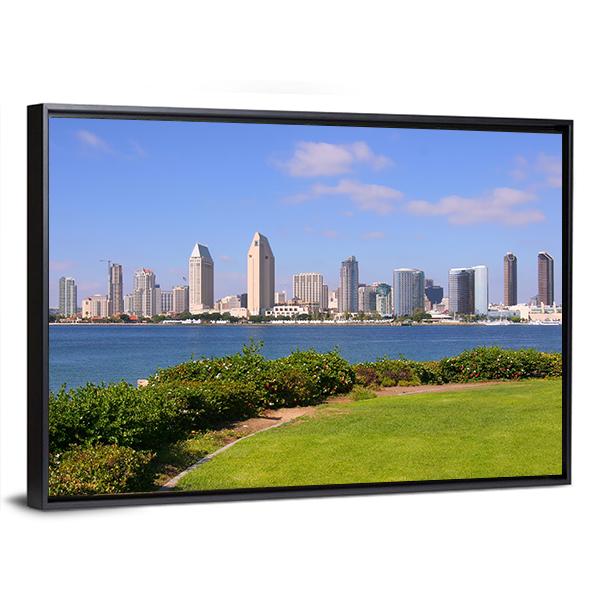 San Diego Skyline Canvas Wall Art-3 Horizontal-Gallery Wrap-25" x 16"-Tiaracle