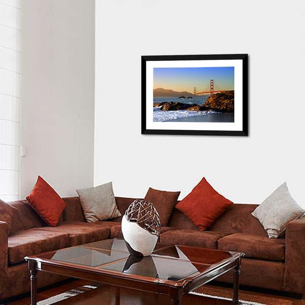 San Francisco Bridge Panoramic Canvas Wall Art-1 Piece-36" x 12"-Tiaracle
