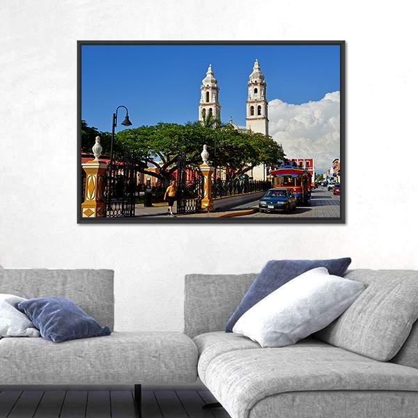 San Francisco De Campeche In United Mexican States Canvas Wall Art-3 Horizontal-Gallery Wrap-25" x 16"-Tiaracle