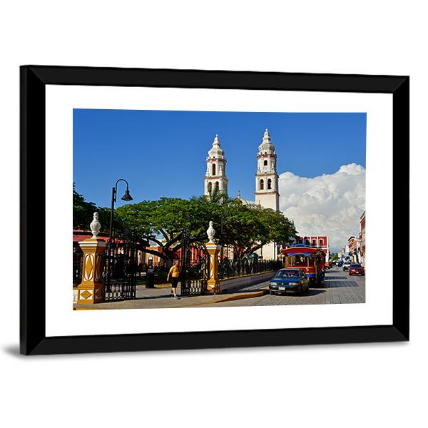 San Francisco De Campeche In United Mexican States Canvas Wall Art-3 Horizontal-Gallery Wrap-25" x 16"-Tiaracle