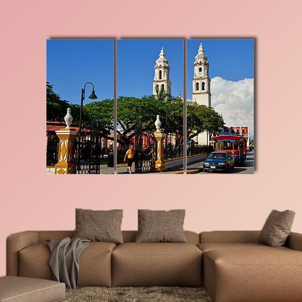 San Francisco De Campeche In United Mexican States Canvas Wall Art-3 Horizontal-Gallery Wrap-25" x 16"-Tiaracle
