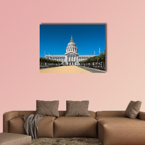 San Francisco's City Hall Canvas Wall Art-1 Piece-Gallery Wrap-48" x 32"-Tiaracle
