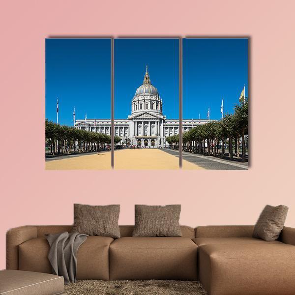San Francisco's City Hall Canvas Wall Art-3 Horizontal-Gallery Wrap-37" x 24"-Tiaracle