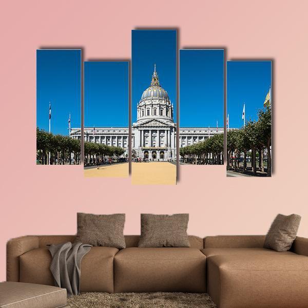 San Francisco's City Hall Canvas Wall Art-5 Pop-Gallery Wrap-47" x 32"-Tiaracle