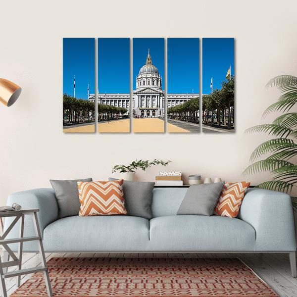 San Francisco's City Hall Canvas Wall Art-5 Horizontal-Gallery Wrap-22" x 12"-Tiaracle