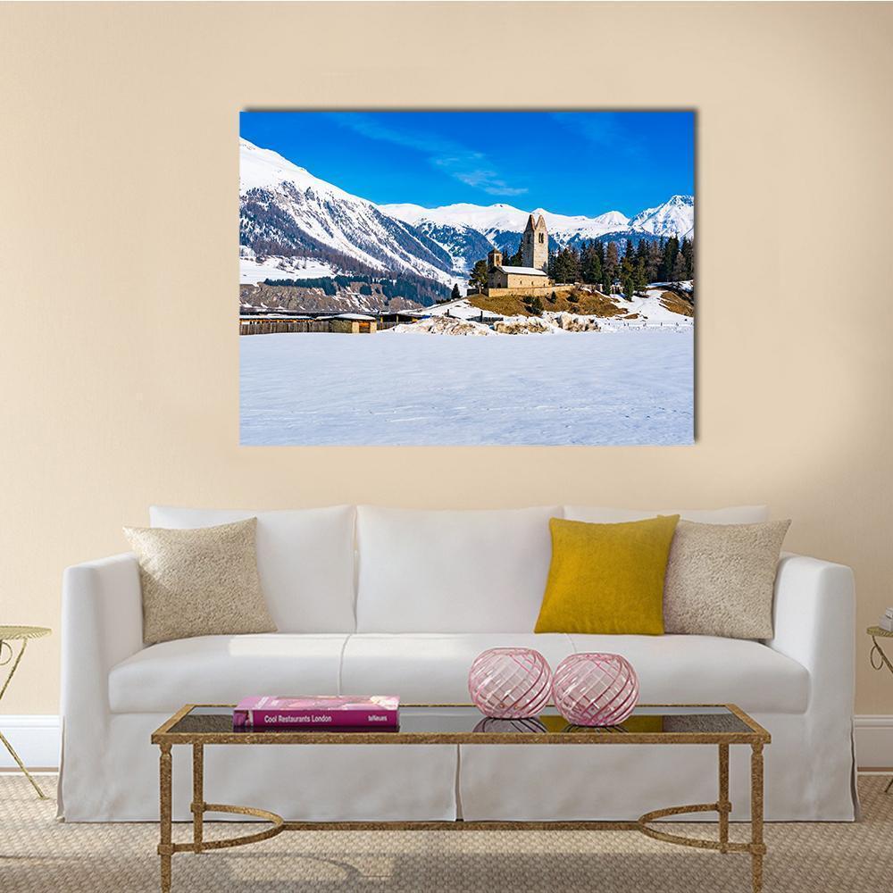 San Gian Church In Switzerland Canvas Wall Art-1 Piece-Gallery Wrap-48" x 32"-Tiaracle
