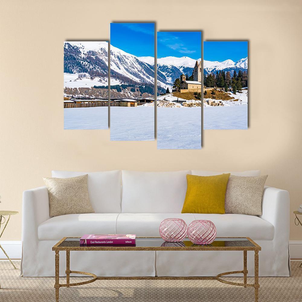 San Gian Church In Switzerland Canvas Wall Art-4 Pop-Gallery Wrap-50" x 32"-Tiaracle